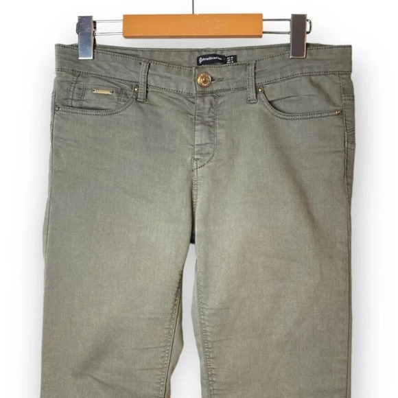 Stradivarius Premium Olive Green Skinny Jeans - Picture 3 of 9